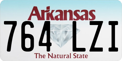 AR license plate 764LZI