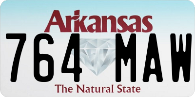AR license plate 764MAW