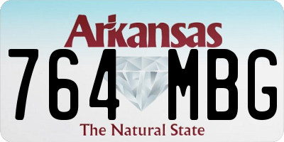 AR license plate 764MBG