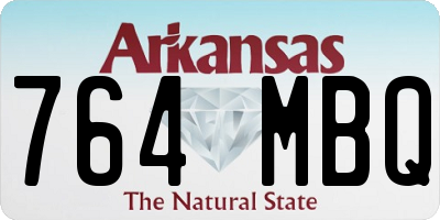 AR license plate 764MBQ