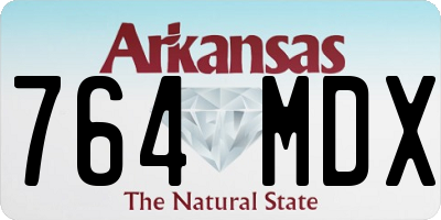 AR license plate 764MDX