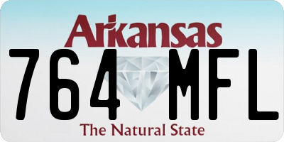 AR license plate 764MFL