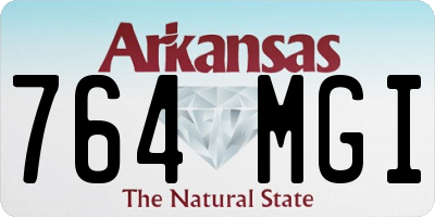 AR license plate 764MGI