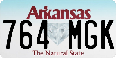 AR license plate 764MGK