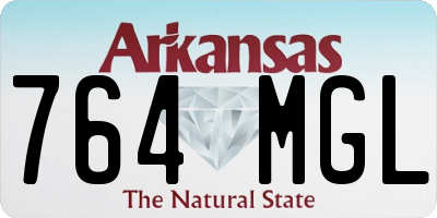 AR license plate 764MGL