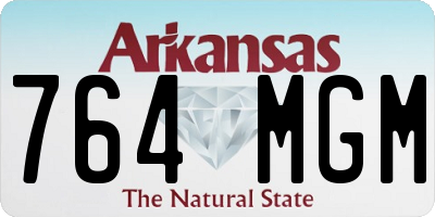 AR license plate 764MGM