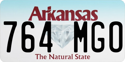 AR license plate 764MGO