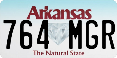 AR license plate 764MGR