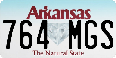 AR license plate 764MGS