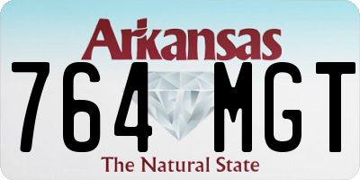 AR license plate 764MGT