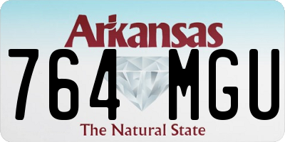 AR license plate 764MGU