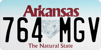 AR license plate 764MGV