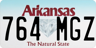 AR license plate 764MGZ