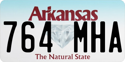 AR license plate 764MHA