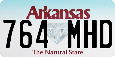 AR license plate 764MHD