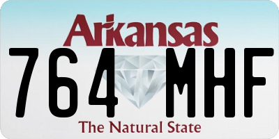 AR license plate 764MHF