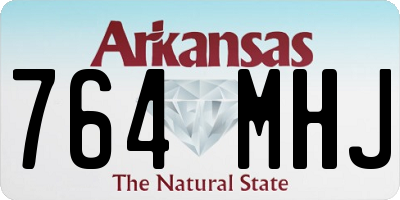 AR license plate 764MHJ