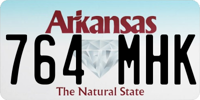 AR license plate 764MHK