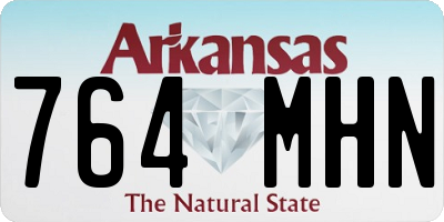 AR license plate 764MHN