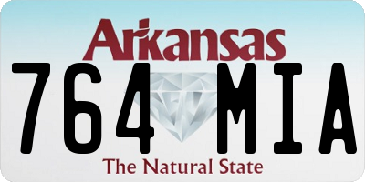 AR license plate 764MIA