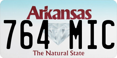 AR license plate 764MIC