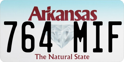 AR license plate 764MIF