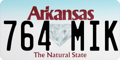 AR license plate 764MIK