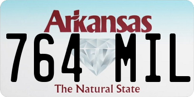 AR license plate 764MIL