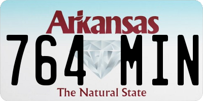 AR license plate 764MIN