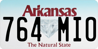 AR license plate 764MIO