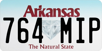 AR license plate 764MIP