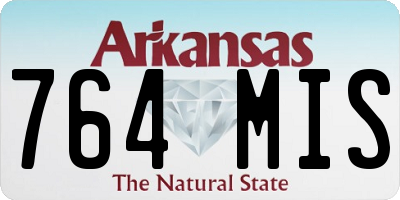 AR license plate 764MIS