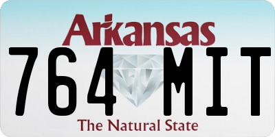 AR license plate 764MIT