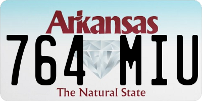 AR license plate 764MIU