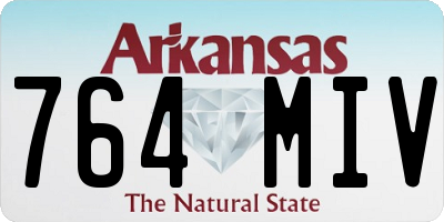 AR license plate 764MIV