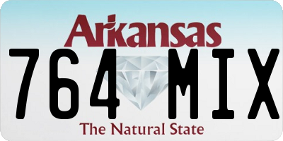 AR license plate 764MIX