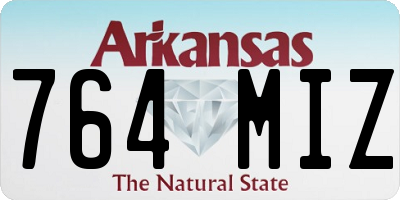 AR license plate 764MIZ