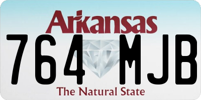 AR license plate 764MJB