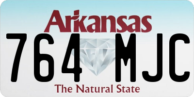 AR license plate 764MJC