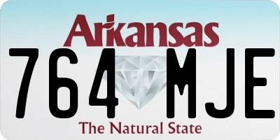 AR license plate 764MJE