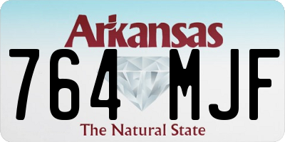 AR license plate 764MJF
