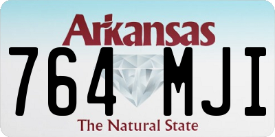 AR license plate 764MJI