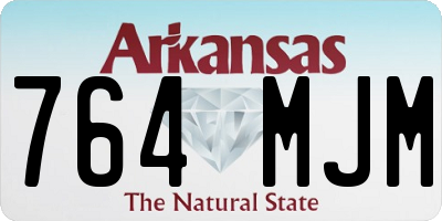 AR license plate 764MJM