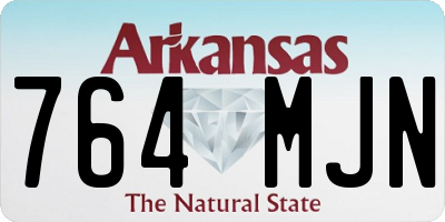 AR license plate 764MJN