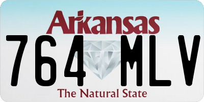 AR license plate 764MLV