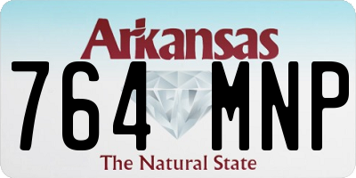AR license plate 764MNP