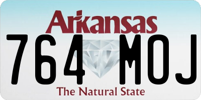 AR license plate 764MOJ