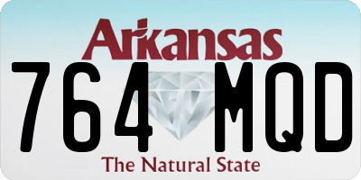 AR license plate 764MQD