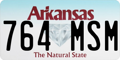 AR license plate 764MSM