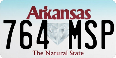 AR license plate 764MSP